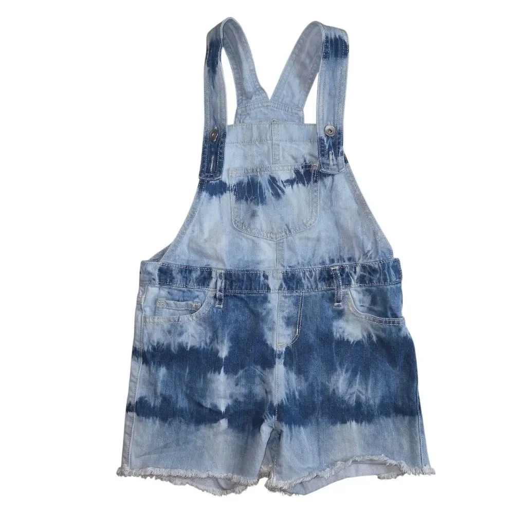 The Children's Place Girls' Tie Dye Denim Shortalls Size 10